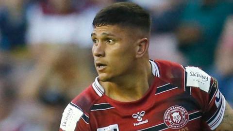 Prop Mitch Clark playing for Wigan in the Super League