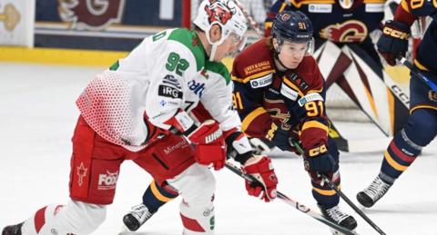 Cardiff Devils' Josh MacDonald against Guildford Flames