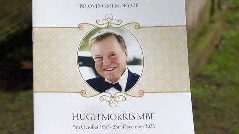 The order of service for the funeral of Hugh Morris