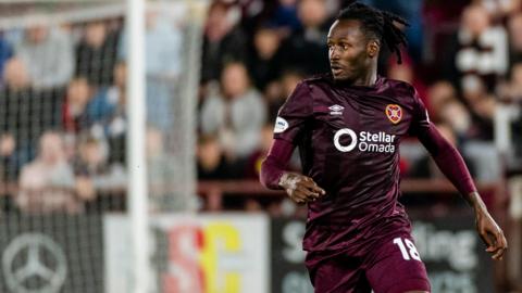 Malachi Boateng in action for Hearts