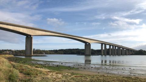 The Orwell Bridge near Ipswich, Suffolk