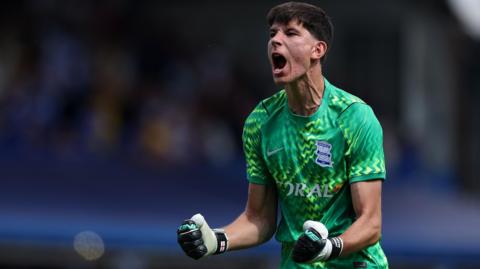 Birmingham City keeper James Beadle celebrates