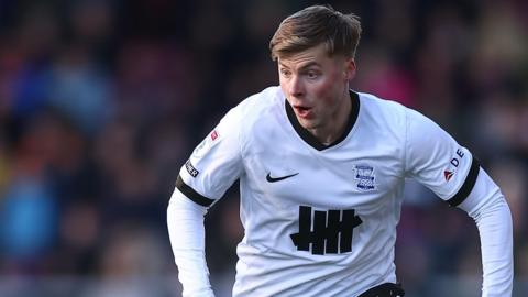 Emil Hansson in action fro Birmingham City