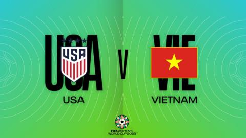 United States versus Vietnam match graphic