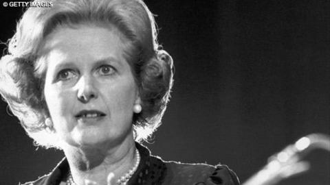 Prime Minister Margaret Thatcher.