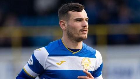 Jordan Davies in action for Greenock Morton