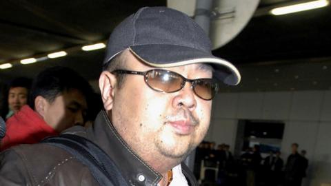 This photo taken on 11 February 2007 shows a man believed Kim Jong-nam, in Beijing's international airport, China.