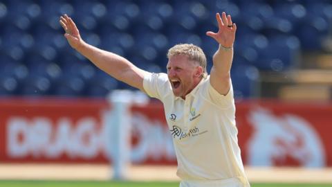 Glamorgan's Timm van der Gugten appeals