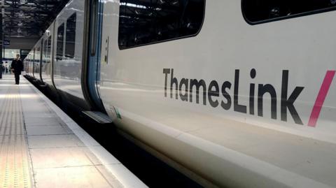 A Thameslink train at a platform