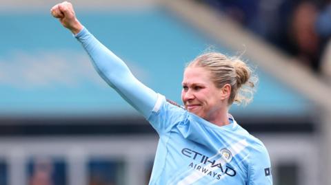Rebecca Knaak celebrates scoring