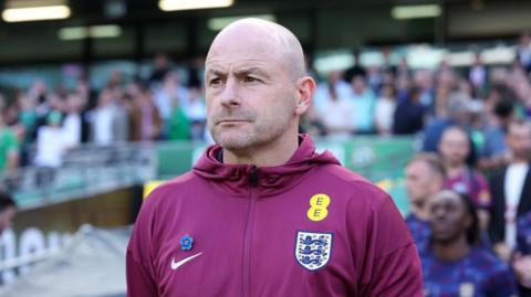 Lee Carsley looks on during England's game with the Republic of Ireland