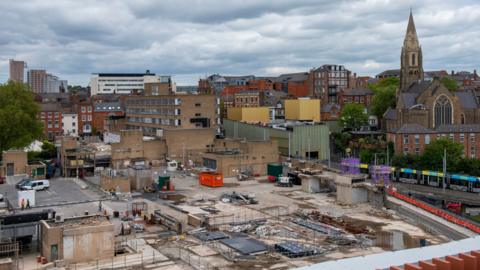 An image of Nottingham's Broad Marsh area in the city centre