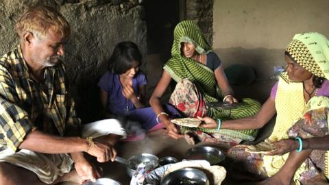 Family eating together