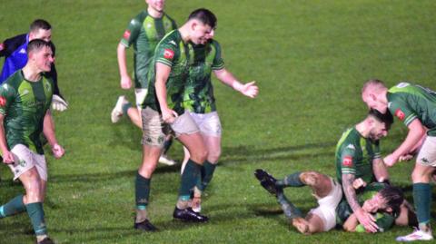 Guernsey FC celebrate