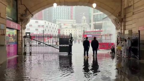 Flooding at Victoria Station