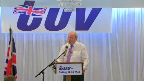 Jim Allister told his party conference that he has no immediate plans to step down as leader