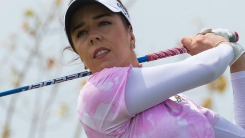 Georgia Hall in action in the Saudi Ladies International