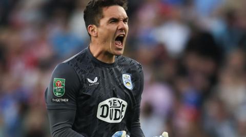 Lee Nicholls in action for Huddersfield Town