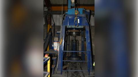 The machine which killed David Lockwood, known as a gravity block, .