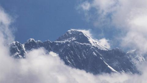 Mount Everest, as seen from Namche Bazar, Solukhumbu district, Nepal 27 May 2019