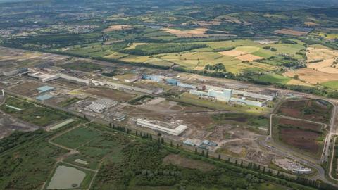 aerial shot of Llanwern steelworks