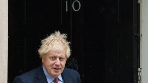 Boris Johnson outside Downing Street