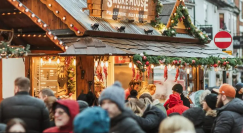 Crowds are all wrapped up in front of stalls at Beverley's Festival of Christmas.