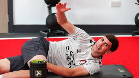 Bournemouth's Veljko Milosavljevic pictured taking part in a pre-season fitness test