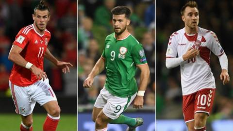 gareth bale, shane long, christian eriksen