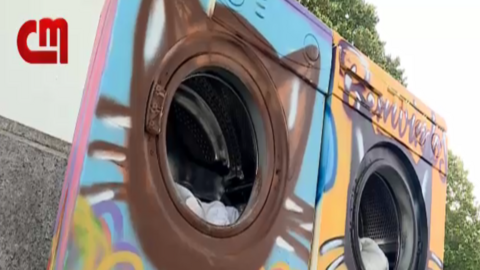 Washing-machine cat shelters, Monchique, Portugal, 2018