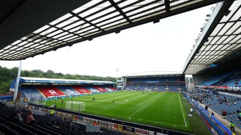 A view of Ewood Park from the corner of the Blackburn End