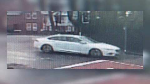 The white saloon car police want to trace