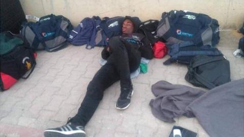 Zimbabwean player asleep