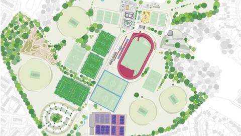 The initial plans to improve the Outdoor Sports Centre in Southampton