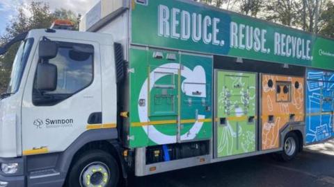 A recycling lorry used by Swindon Borough Council