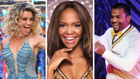 Left-right: Ashley Roberts, Oti Mabuse and Alfonso Ribeiro