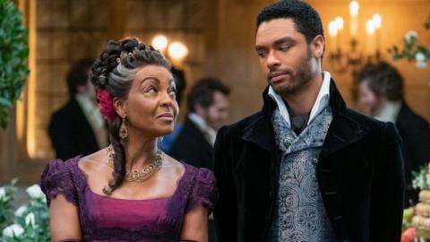 ADJOA ANDOH as LADY DANBURY and REGÉ-JEAN PAGE as SIMON BASSET