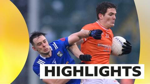 Action from Cavan against Armagh in the Ulster Championship