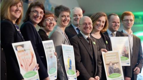 Scottish Greens candidates with Patrick Harvie