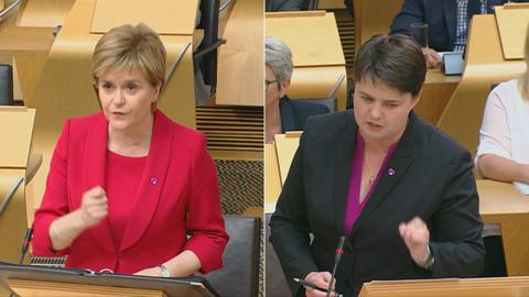 Nicola Sturgeon and Ruth Davidson