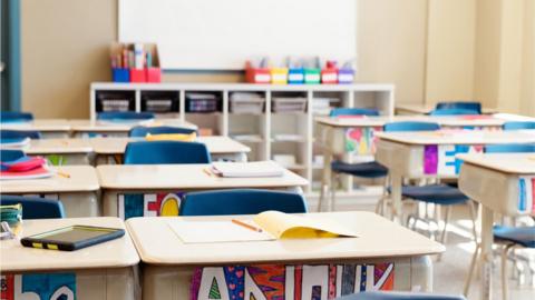 An empty classroom