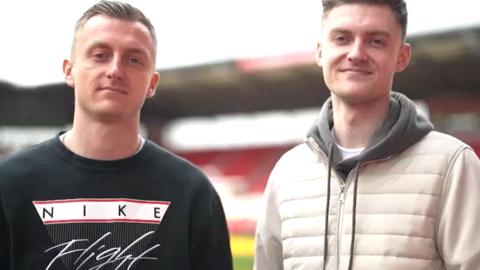 Ben and Joe Wilmot at Stoke's Bet365 Stadium