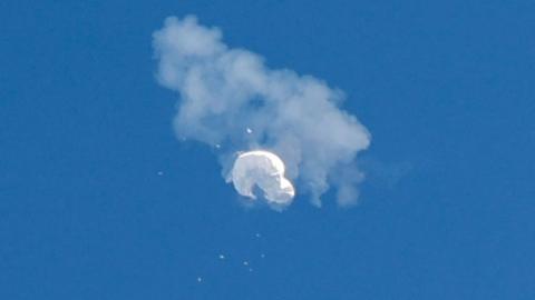 A balloon is shot down above the Atlantic in early February