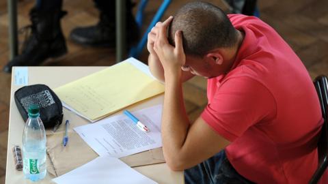 A file photo of a student taking an exam