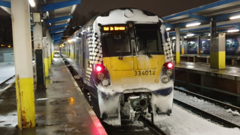 snowy train