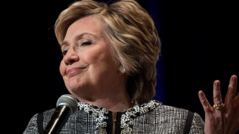 Hillary Clinton speaks during BookExpo 2017 at the Jacob K. Javits Convention Center, June 1, 2017 in New York City