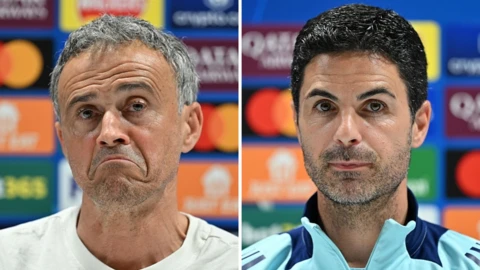 Luis Enrique and Mikel Arteta