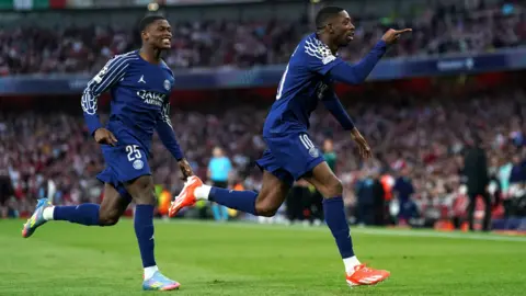 Dembele celebrates