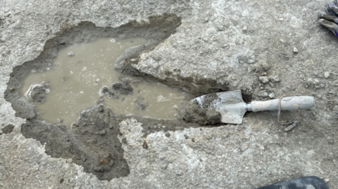 A Megalosaurus print which was also found at the quarry