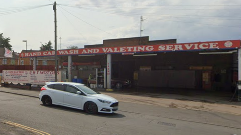 Hand car wash and valeting service at a former petrol station in Earl Shilton, Leicestershire